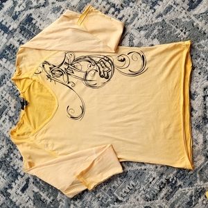 Fox Women's Size Large long sleeve t-shirt. True to size. Yellow ombre.